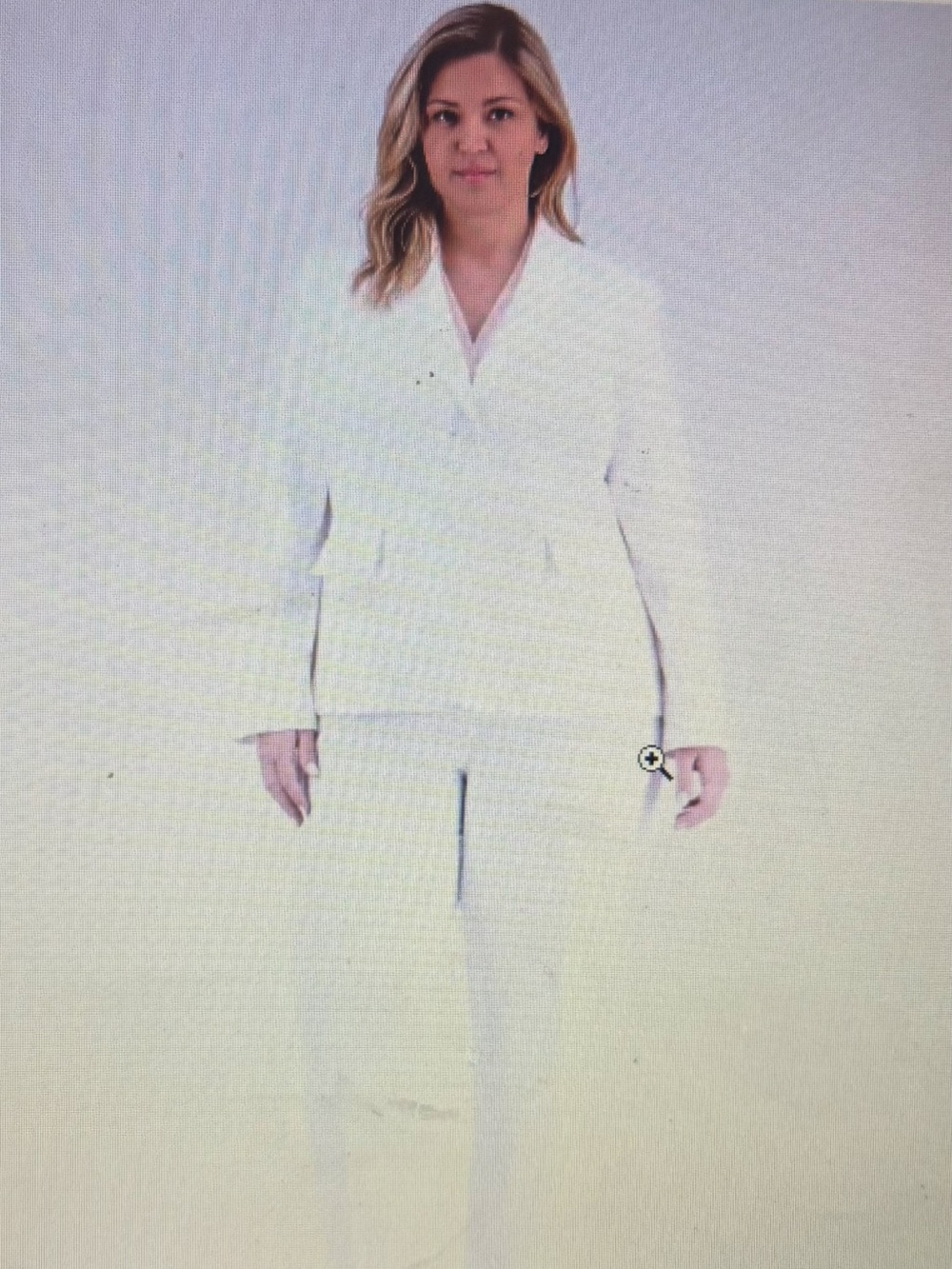 Classic White Women's Tailored Pantsuit Jacket and Trousers La Suit